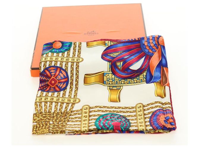 Hermès HERMES Carre 90 Scarf  LES RUBANS DU CHEVAL  Silk Multicolor - vista 12