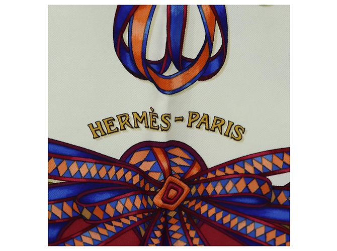 Hermès HERMES Carre 90 Scarf  LES RUBANS DU CHEVAL  Silk Multicolor - vista 14