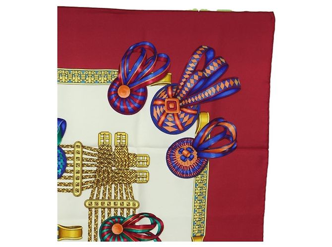 Hermès HERMES Carre 90 Scarf  LES RUBANS DU CHEVAL  Silk Multicolor - vista 4