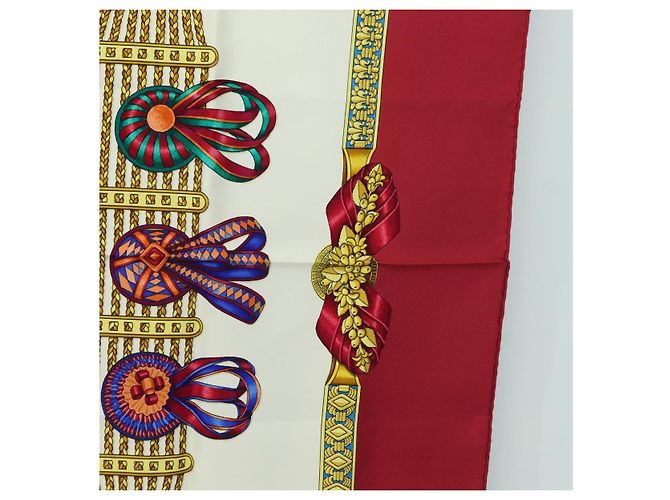 Hermès HERMES Carre 90 Scarf  LES RUBANS DU CHEVAL  Silk Multicolor - vista 7