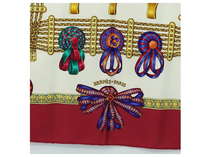 Hermès HERMES Carre 90 Scarf  LES RUBANS DU CHEVAL  Silk Multicolor - vista 9