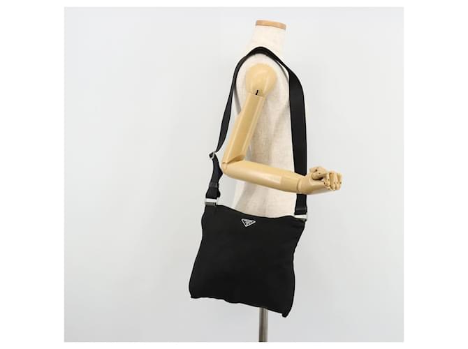 PRADA Shoulder Bag Nylon Black Silver - vista 22