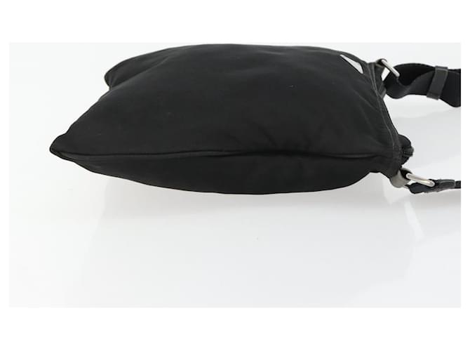 PRADA Shoulder Bag Nylon Black Silver - vista 3