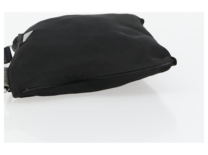 PRADA Shoulder Bag Nylon Black Silver - vista 4