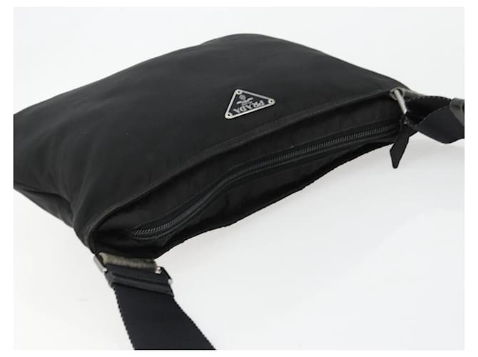 PRADA Shoulder Bag Nylon Black Silver - vista 6