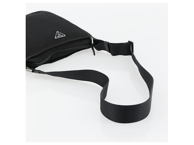 PRADA Shoulder Bag Nylon Black Silver - vista 7