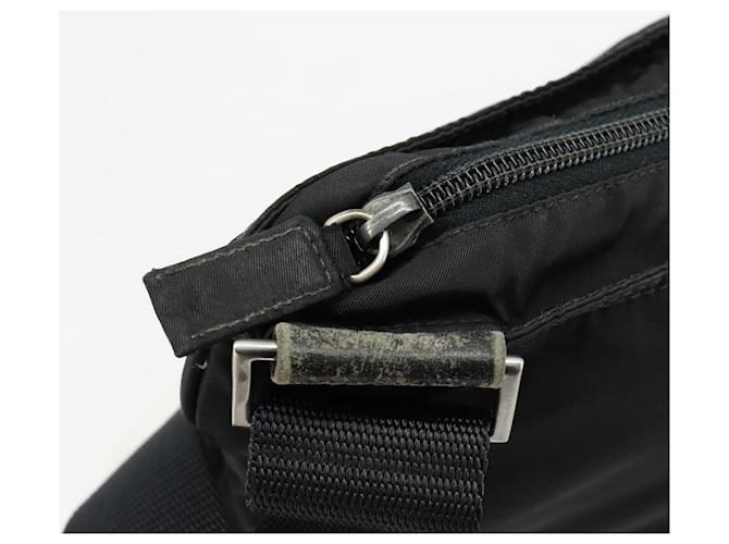 PRADA Shoulder Bag Nylon Black Silver - vista 9