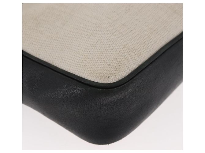 SAINT LAURENT Shoulder Bag Coated Canvas Silver Beige - vista 14