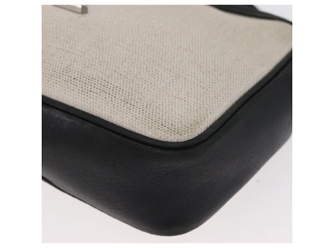 SAINT LAURENT Shoulder Bag Coated Canvas Silver Beige - vista 15