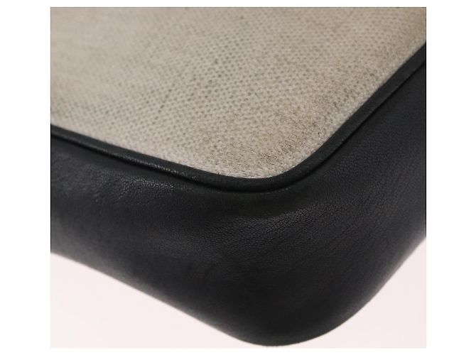 SAINT LAURENT Shoulder Bag Coated Canvas Silver Beige - vista 16