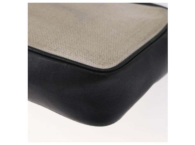 SAINT LAURENT Shoulder Bag Coated Canvas Silver Beige - vista 17