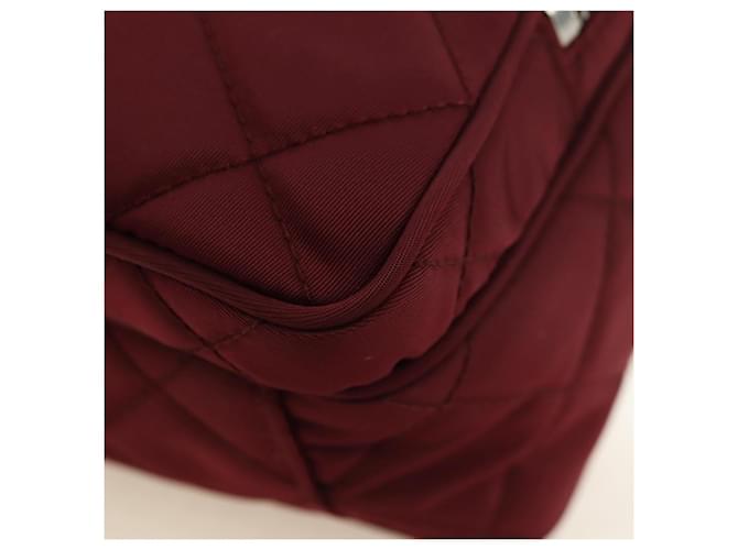 PRADA Shoulder Bag Nylon Bordeaux Silver - vista 16
