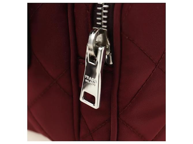 PRADA Shoulder Bag Nylon Bordeaux Silver - vista 20