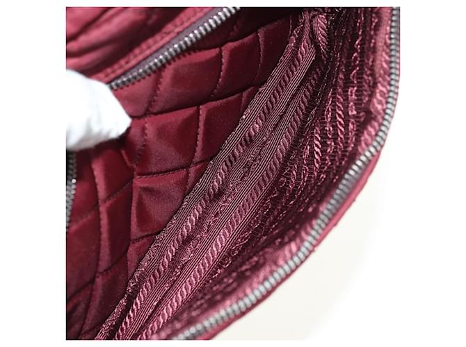 PRADA Shoulder Bag Nylon Bordeaux Silver - vista 21