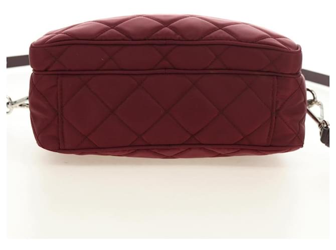 PRADA Shoulder Bag Nylon Bordeaux Silver - vista 5
