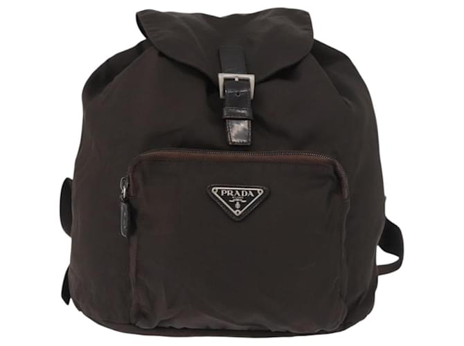 PRADA Backpack Nylon Brown Silver - vista 13