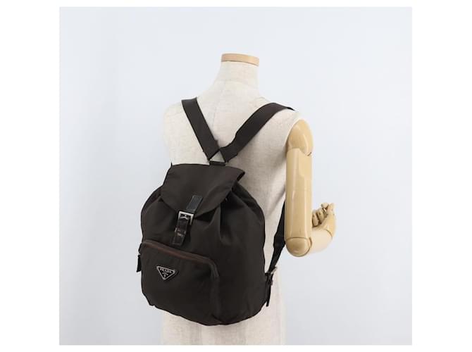 PRADA Backpack Nylon Brown Silver - vista 30