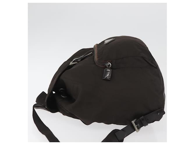 PRADA Backpack Nylon Brown Silver - vista 4