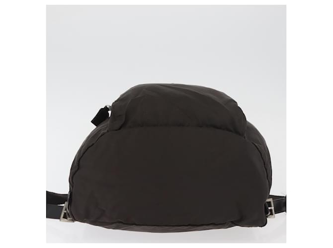 PRADA Backpack Nylon Brown Silver - vista 5