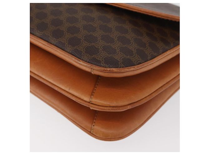 Céline CELINE Macadam Canvas Shoulder Bag PVC Leather Brown Gold - vista 14