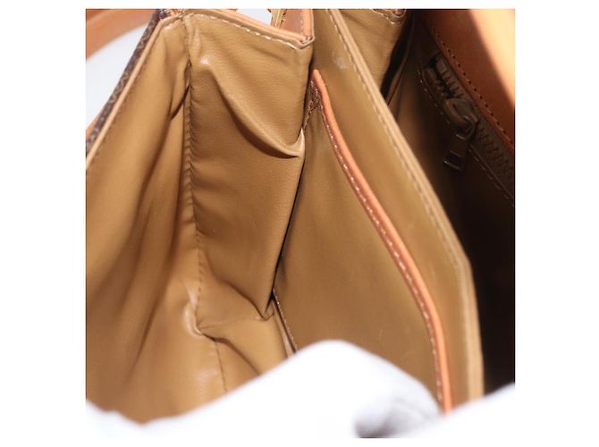 Céline CELINE Macadam Canvas Shoulder Bag PVC Leather Brown Gold - vista 23
