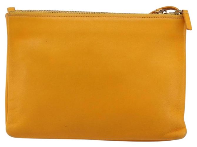 Céline CELINE Trio Shoulder Bag Leather Yellow Gold - vista 2