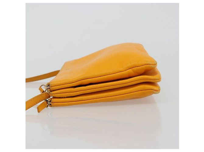 Céline CELINE Trio Shoulder Bag Leather Yellow Gold - vista 4
