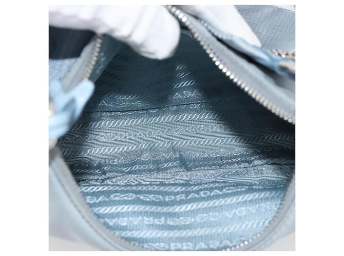 PRADA Re-Edition Shoulder Bag Nylon Blue Silver - vista 10