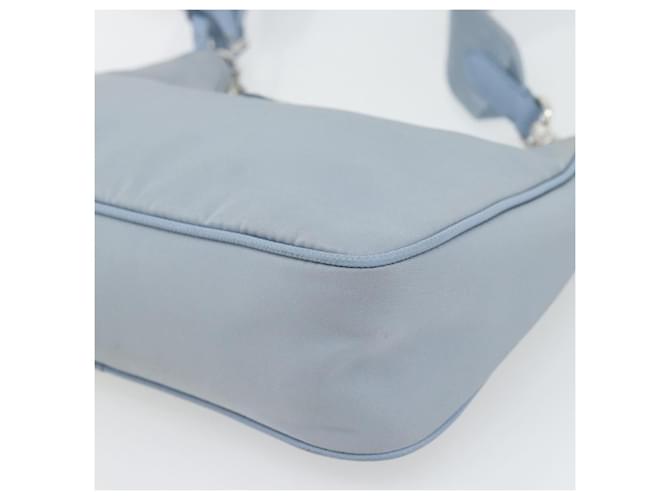 PRADA Re-Edition Shoulder Bag Nylon Blue Silver - vista 16