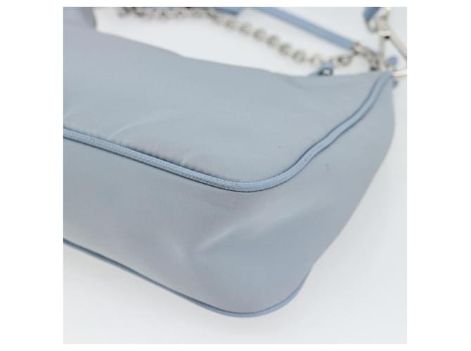 PRADA Re-Edition Shoulder Bag Nylon Blue Silver - vista 18