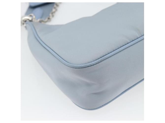 PRADA Re-Edition Shoulder Bag Nylon Blue Silver - vista 19