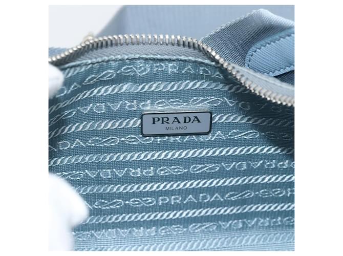 PRADA Re-Edition Shoulder Bag Nylon Blue Silver - vista 23