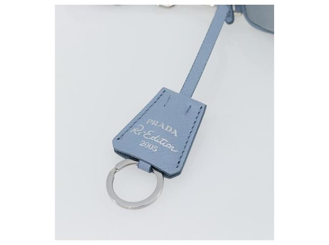 PRADA Re-Edition Shoulder Bag Nylon Blue Silver - vista 9
