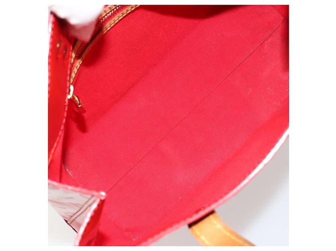 LOUIS VUITTON Monogram Vernis Reade PM Hand Bag Red Rouge M91088 LV - vista 11