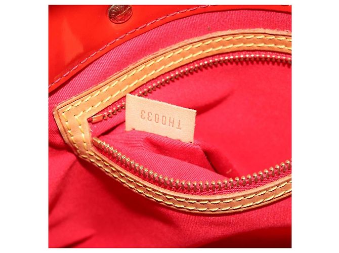 LOUIS VUITTON Monogram Vernis Reade PM Hand Bag Red Rouge M91088 LV - vista 12