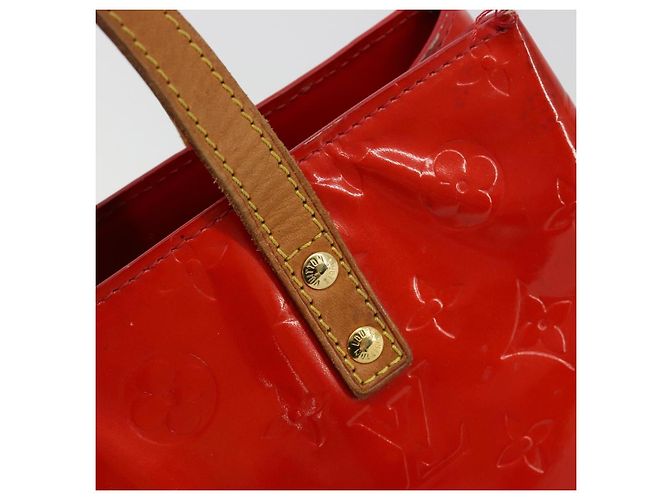 LOUIS VUITTON Monogram Vernis Reade PM Hand Bag Red Rouge M91088 LV - vista 17