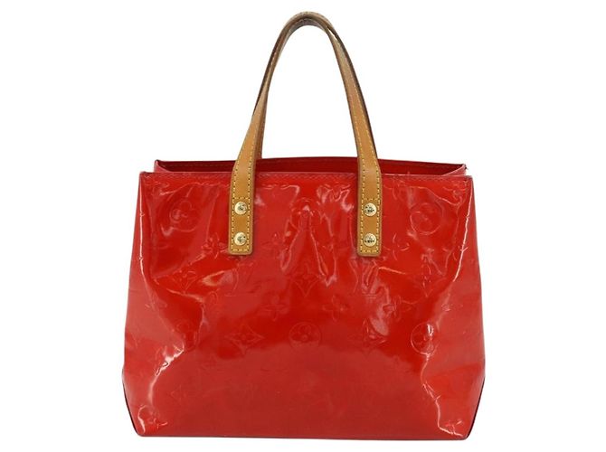LOUIS VUITTON Monogram Vernis Reade PM Hand Bag Red Rouge M91088 LV - vista 2