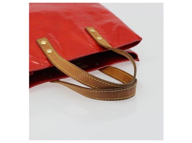 LOUIS VUITTON Monogram Vernis Reade PM Hand Bag Red Rouge M91088 LV - vista 7