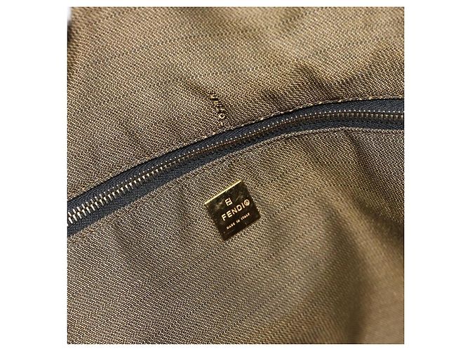 FENDI Bolsa de mão Vanity em lona Zucca Preto Castanho - vista 10