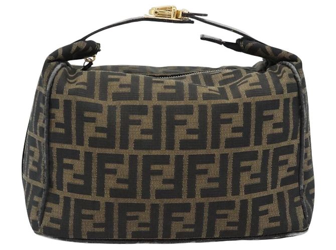 FENDI Bolsa de mão Vanity em lona Zucca Preto Castanho - vista 13