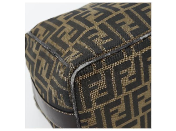 FENDI Bolsa de mão Vanity em lona Zucca Preto Castanho - vista 14