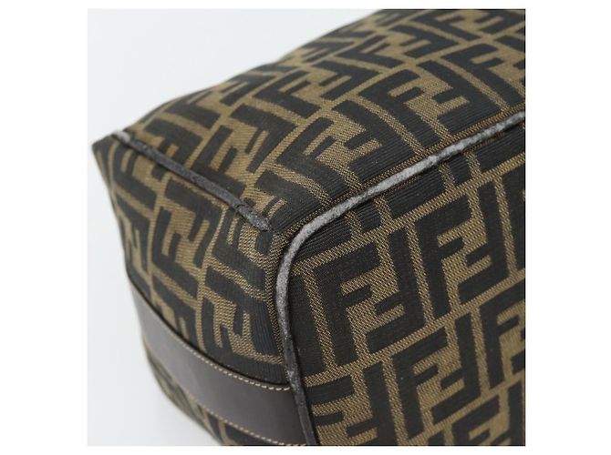 FENDI Bolsa de mão Vanity em lona Zucca Preto Castanho - vista 16