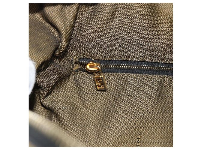 FENDI Bolsa de mão Vanity em lona Zucca Preto Castanho - vista 19