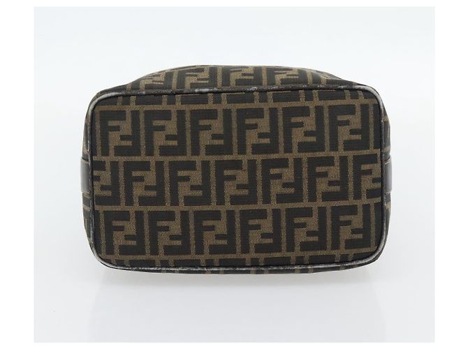 FENDI Bolsa de mão Vanity em lona Zucca Preto Castanho - vista 5
