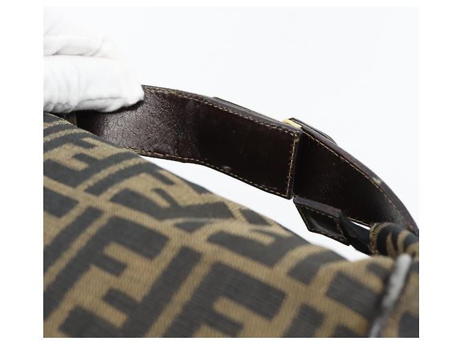 FENDI Bolsa de mão Vanity em lona Zucca Preto Castanho - vista 7