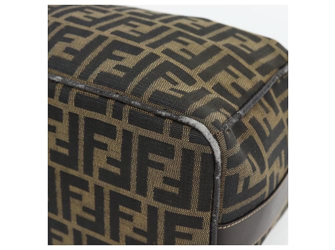 FENDI Bolsa de mão Vanity em lona Zucca Preto Castanho - vista 8
