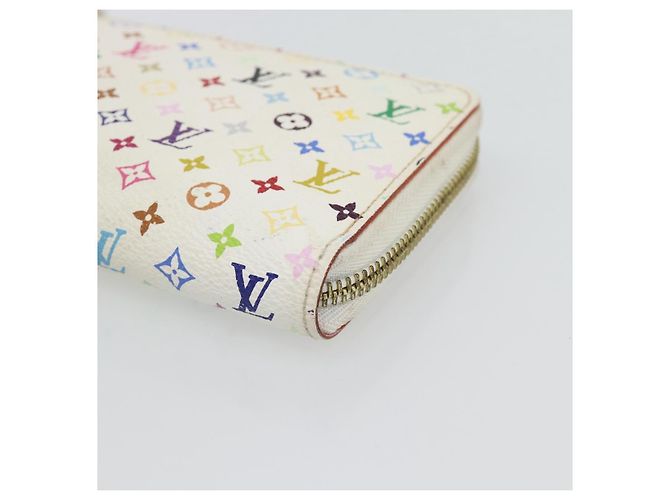 LOUIS VUITTON Monogram Multicolor Zippy Long Wallet White M60241 LV - vista 7