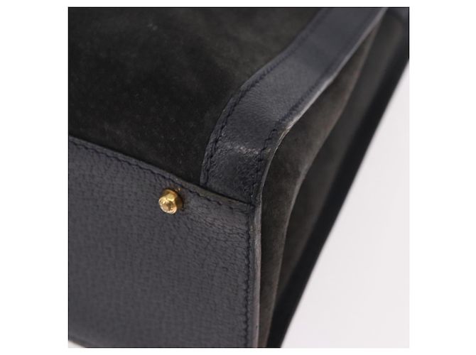 GUCCI Bamboo Tote Bag Suede Black Gold 002 2853 0260 0 - vista 10