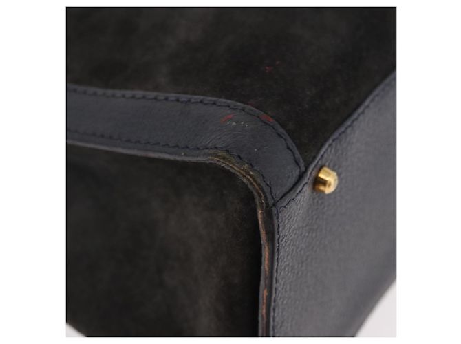 GUCCI Bamboo Tote Bag Suede Black Gold 002 2853 0260 0 - vista 14