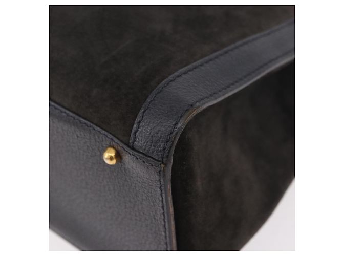 GUCCI Bamboo Tote Bag Suede Black Gold 002 2853 0260 0 - vista 15